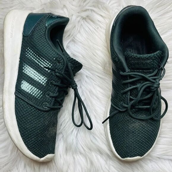 Adidas Cloudfoam QT Racer Green Size 5.5 - Picture 1 of 6